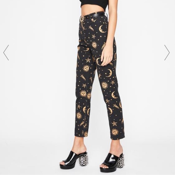 Dolls Kill Horoscopez Walk The Moon Denim Jeans - Picture 2 of 7